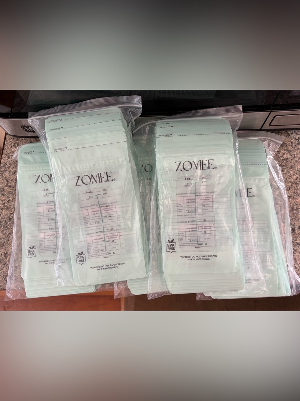 ZOMEE Mint Breast Milk Storage Bags - Multi Pack